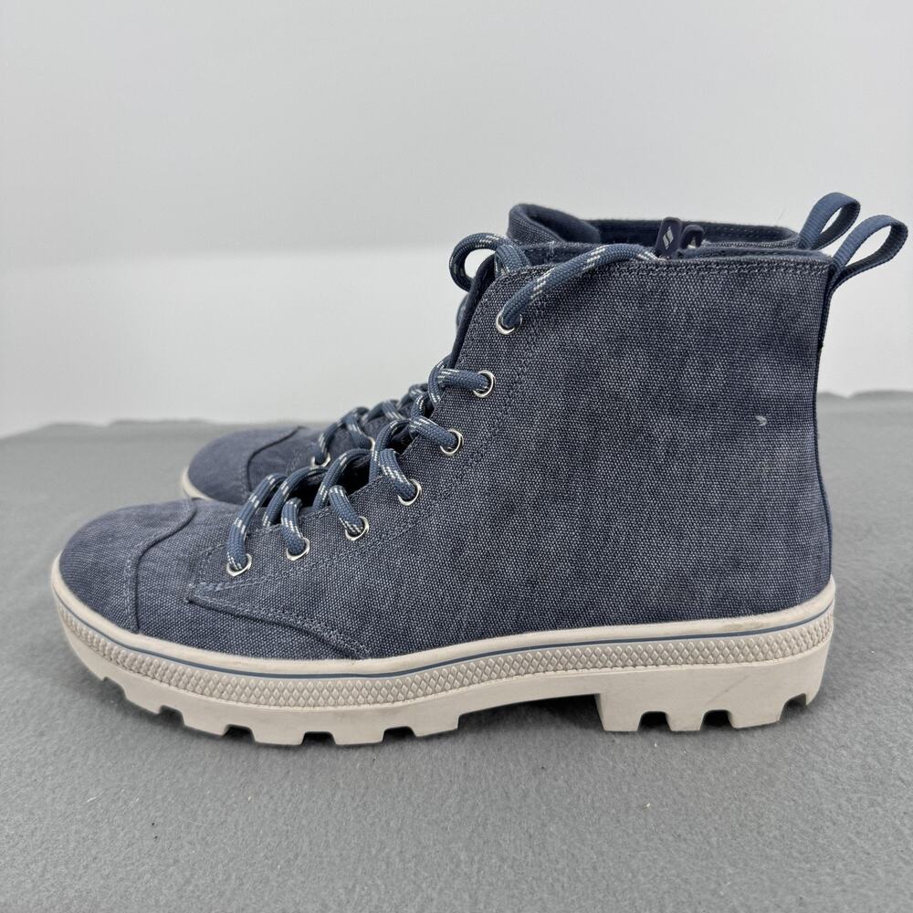Skechers Roadies Y2K Chunky Denim Canvas Lug‎ Zip Boots Womens 9 SN155337